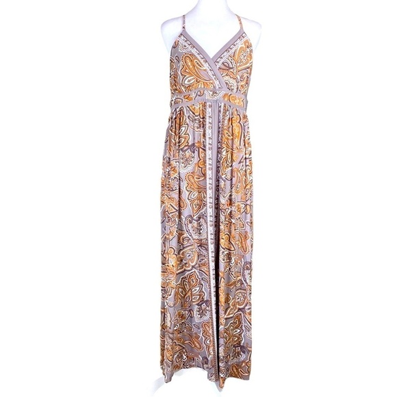 INC International Concepts Printed Maxi Halter Dress Size L - Picture 1 of 6